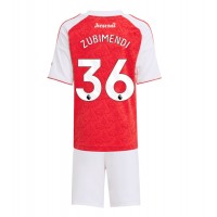 Stroje piłkarskie Arsenal Martin Zubimendi #36 Koszulka Podstawowej dla dzieci 2025-26 Krótki Rękaw (+ szorty)